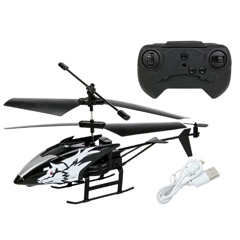 2 Channel Mini USB RC Helicopter Remote Control Aircraft Drone Model with Light H055