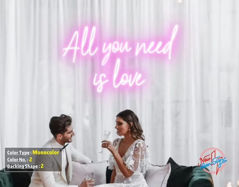 Alle Sie Brauchen, Ist Liebe Handgemachte Custom LED Neon Zeichen, Hochzeit Licht Zeichen, Neon LED Zeichen, neon Lichter, Neon Zeichen Schlafzimmer Mädchen, LED Neon