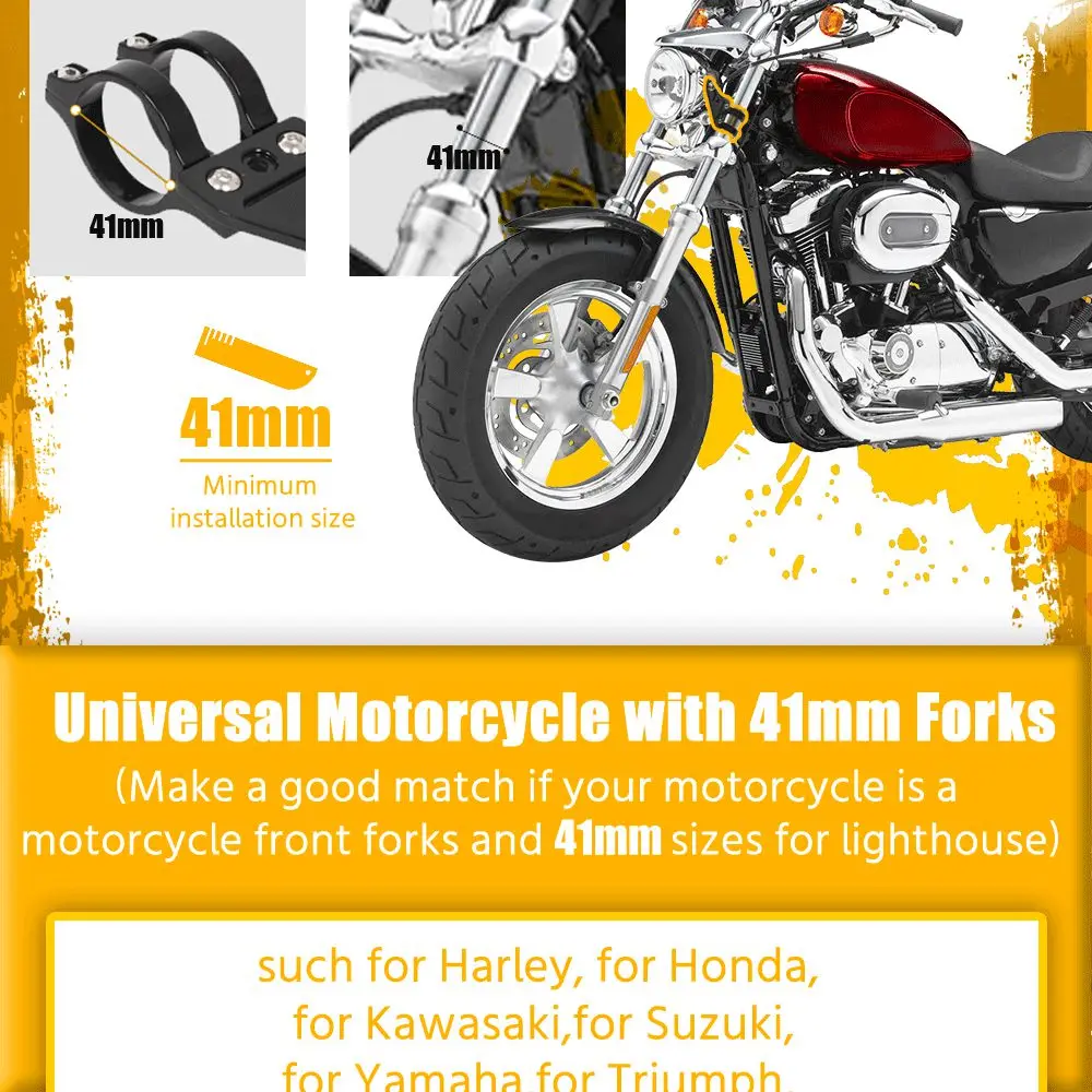 For 41mm Fork Motorcycle Headlight Mount Bracket Clamp Head Lamp Support Turn Signal Light Holder Chopper Cafe Racer Accessories