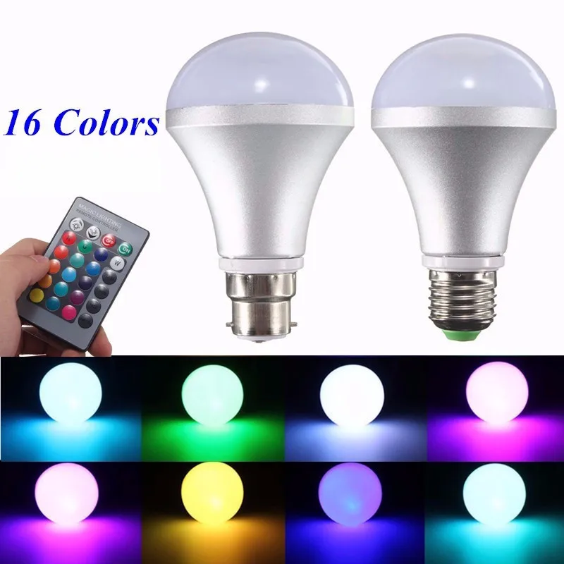 1 قطعة 20W E27 RGB اللون تغيير الصمام لمبة بقعة الفيضانات ضوء مصباح المنزل توفير الطاقة مصباح 85-265V مع البعيد
