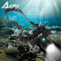 Diving Headlamp 100 Meters Underwater Headlight L2 Led Scuba head Flashlight Torch Waterproof IPX8 18650 Lamp Light