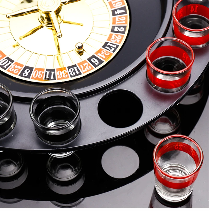 Drinking Roulette Set with 16 Hole Cups, Party Tools, Bar Accessories, Black, White, Russian, Drinking Accessories