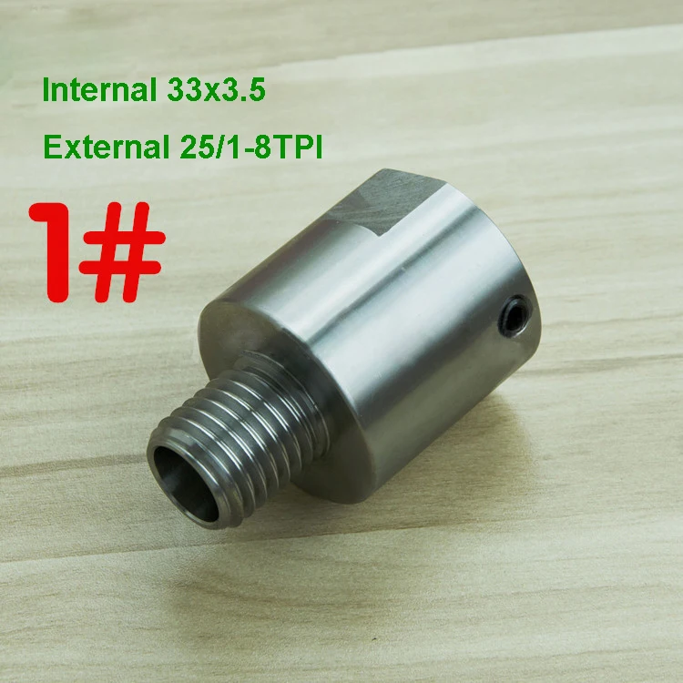 Drehmaschinen-Gewindeadapter 1” × 8TPI / M33 X 3,5 auf M18 X 2,5 Gewinde-Spannfutter-Einsatzadapter Zubehör für Holzdrehwerkzeuge – Detail 3