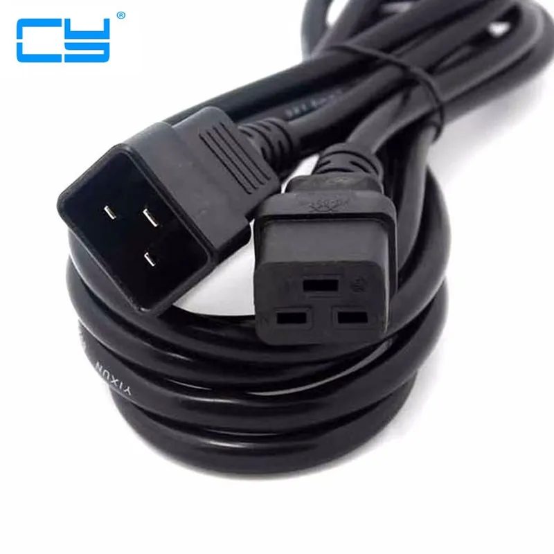 

IEC320 Female C19 to Male C20 Power Mains Extension Cable 1.8m 180cm 6ft for PDU UPS 20A Heavy-Duty Computer