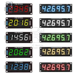 4/6-Digit 0.56 Inch 7 Segments Digital Tube Clock Module Double Dots LED Display TM1637 Blue Yellow White Green Red For Arduino