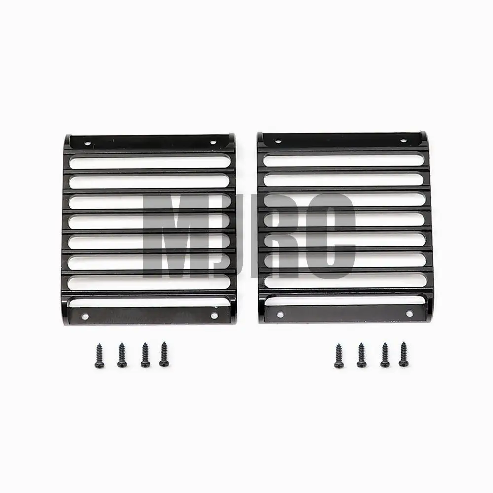 2Pcs 1:10 Headlight Grille Protective Crawler With Screws Aluminium Alloy RC Car Parts Front Guard Light Toy Cover For For TRX4