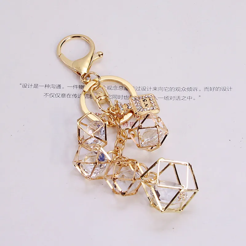 Creative Geometric Keychain Charm Fashion Key Chain Women Bag Pendant Car Keyrings Couple Key Ring Wholesale Dropshipping