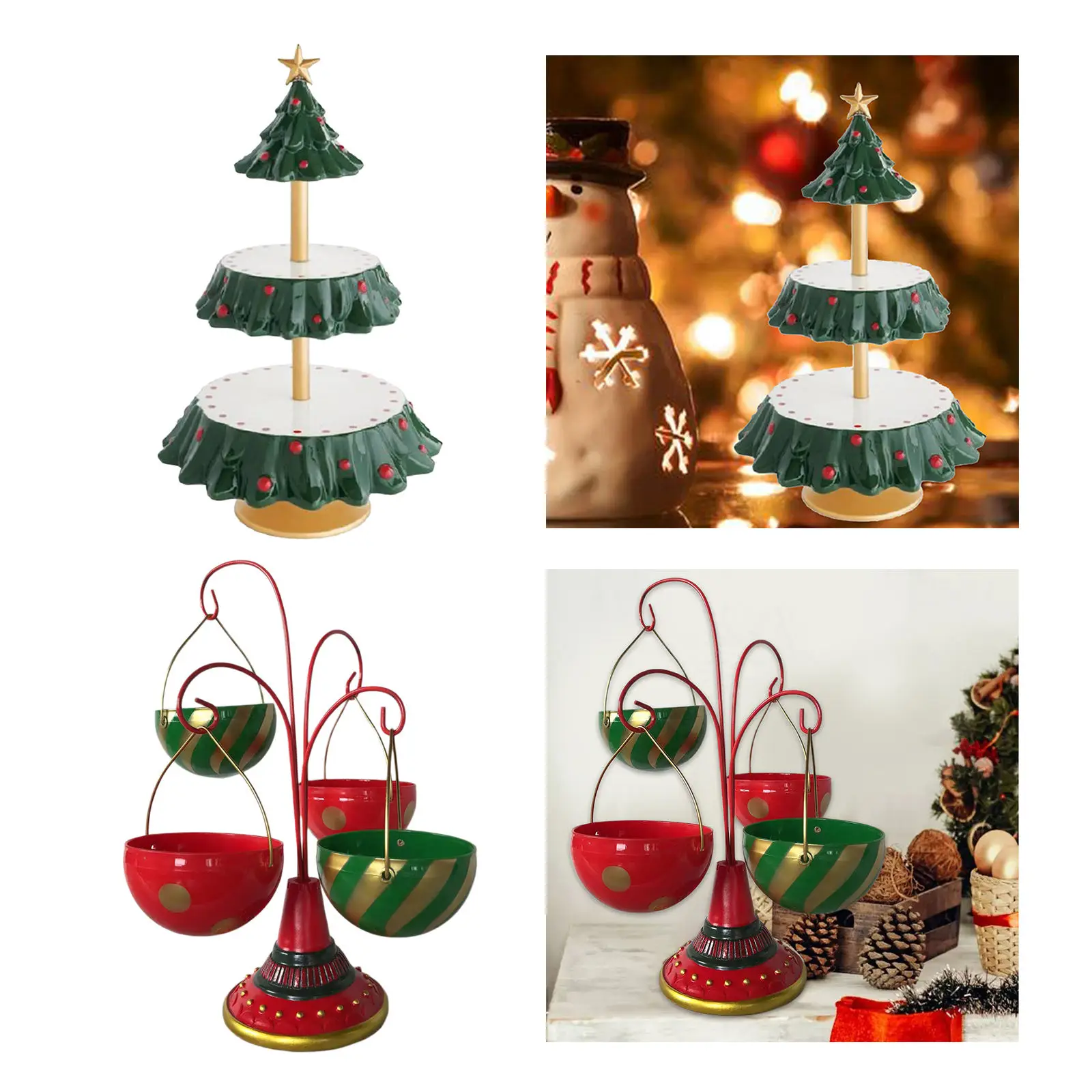 

Merry Snack Bowl Stand Whimsical Style Christmas Snack Rack for Dessert Table Set Wedding Snacks Party Vegetables