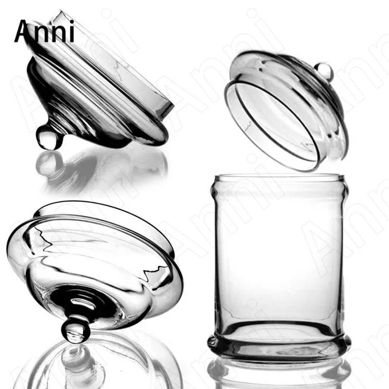 Creativity Clear Glass Bottle European Modern Transparent Crystal Candy Snacks Storage Jar with Lid Wedding Decoration Ornaments