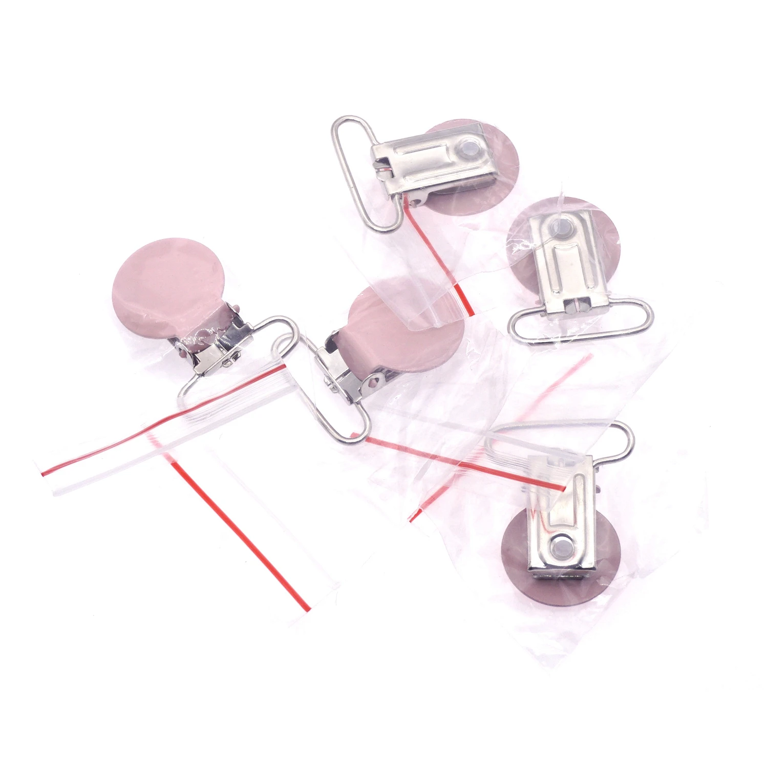 Großhandel 30 Pcs Baby Schnuller Clips Runde Metall Halter Attache Sucette Baby Schnuller Verschlüsse Sicherheit Lustige Zubehör 25mm – Detail 13