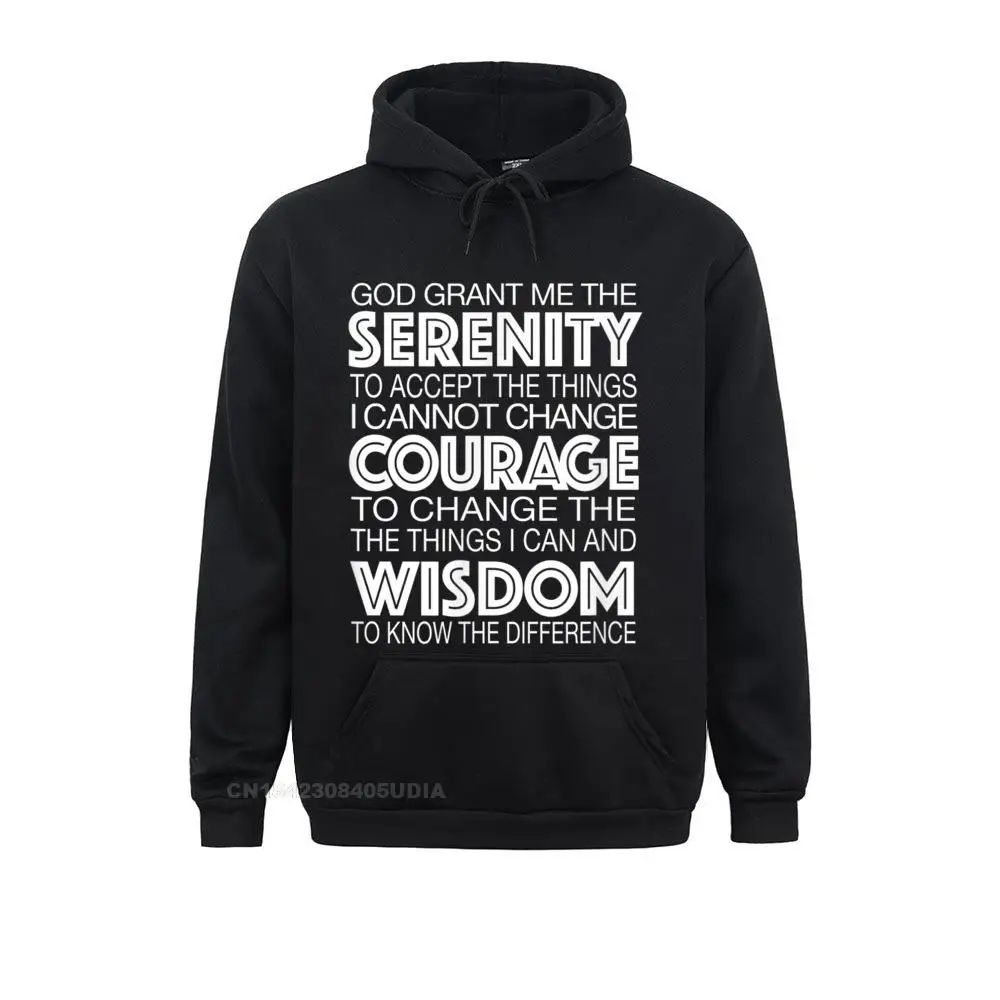 Serenity Prayer Alcoholics Anonymous 12 Step Hoodie Cute Summer Sweatshirts Long Sleeve Hoodies For Men Hoods Summer Fall