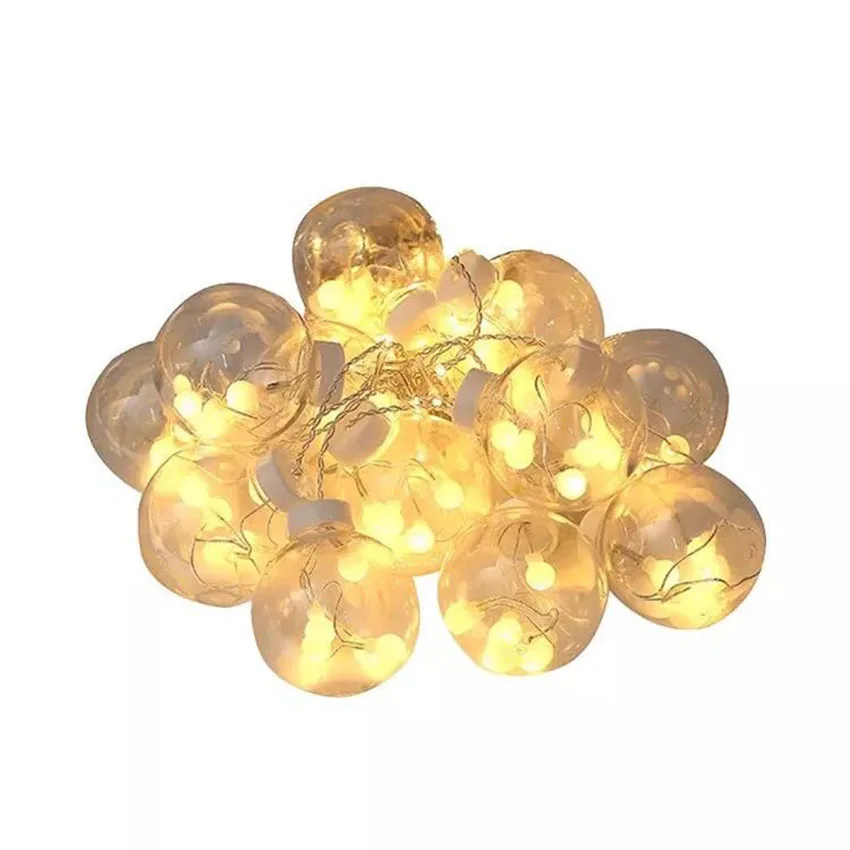 Boules de souhait transparentes à rideau LED 2.5M ac 220v, guirlande lumineuse féerique, décoration romantique pour noël, mariage, fête