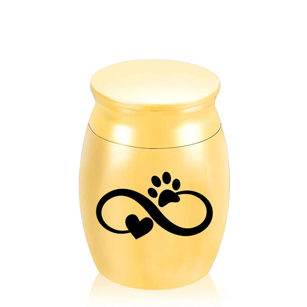 Cremation jewelry heart shaped dog paw print ashes urn mini keepsake cremation urn for pet ashes-You left paw prints on my heart