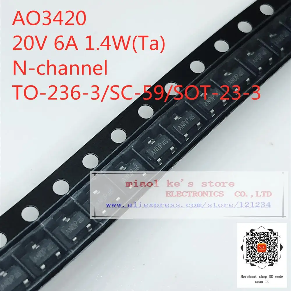 [50pcs] AO3420  AO3423 AO3424 AO3434 AO3442 AO3420L AO3422L AO3434A - 100%New MOS field effect transistor