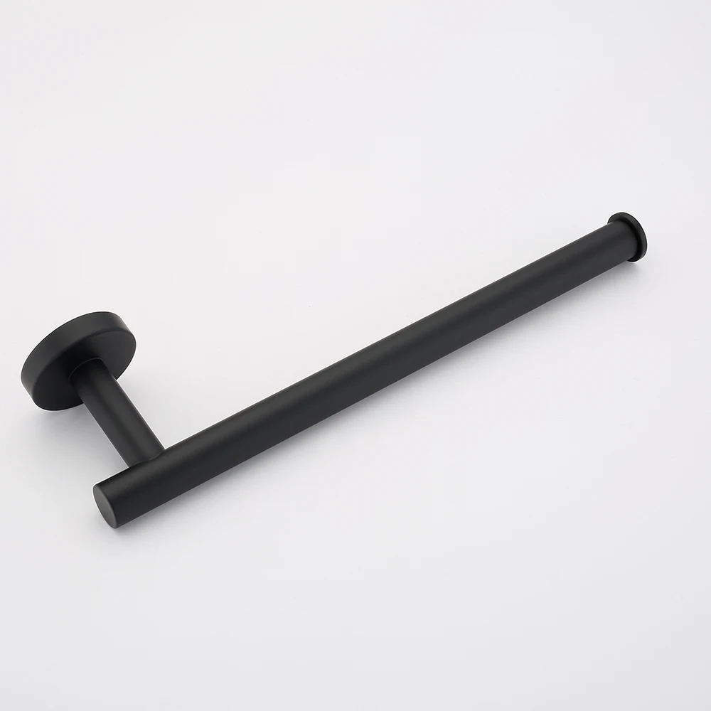 Badkamer Accessoires Hardware Set Kit Handdoek Bar Wall Mount Mat Zwart Toiletrolhouder Hand Robe Hook Hanger Rvs