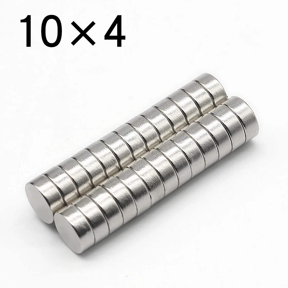 

5/10/50/100/200 Pcs 10x4 Round NdFeB Neodymium Magnet N35 Super Powerful Small imanes Permanent Magnetic Disc