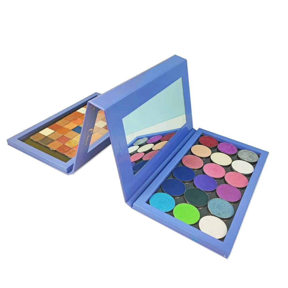 Coosei Double Sided Empty Magnetic Eyeshadow Palette with Mirror Extra Large Pallete DIY Depotting Makeup Organizer