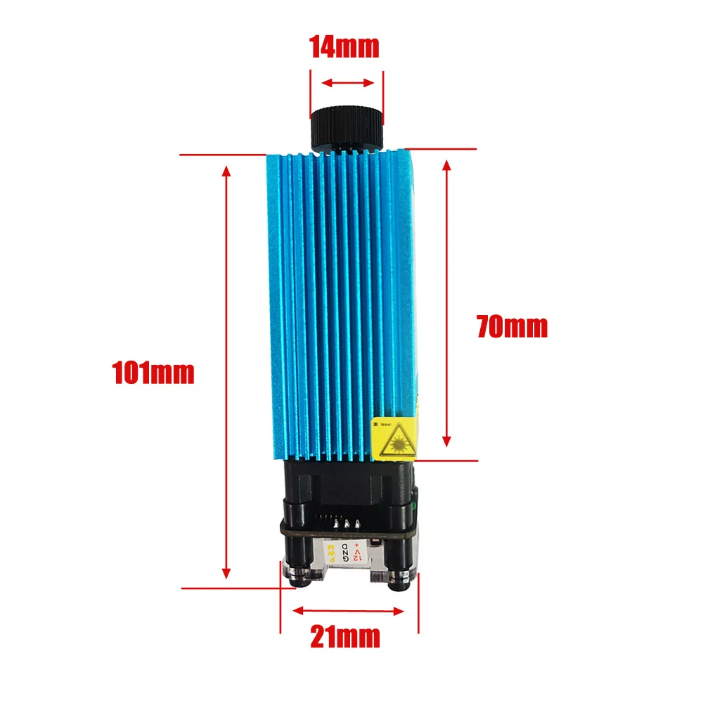 15W/10W/7W/5.5W/3.5W/2.5W Laser Head Diode Laser Module 405nm to 450nm Wavelength for Laser Cutting Machine CNC DIY Laser Wood