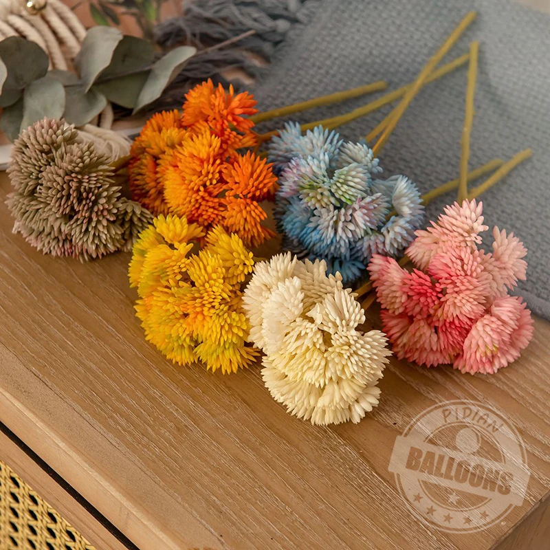 20cm Soft Gum Rice Fruit Embroidered Cone Fake Flower Feel Succulent Plant Mori Female Family Home Decoration Flower Arrangement