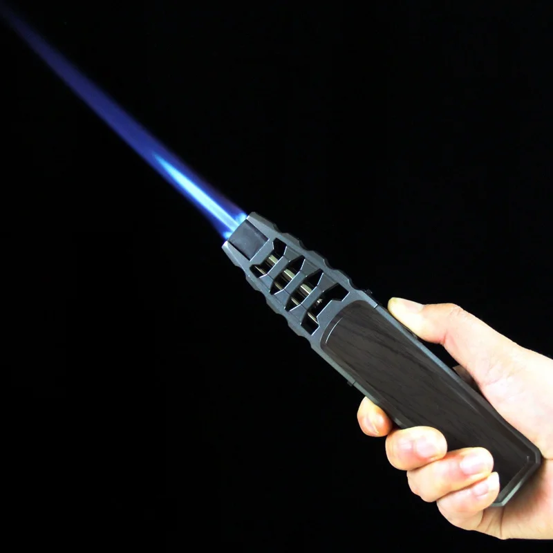 Super Large Lighter Fire Jet Gas Cigar Lighter Turbo Windproof Powerful new Spray Gun Kitchen Pipe Lighter(Without Gas)