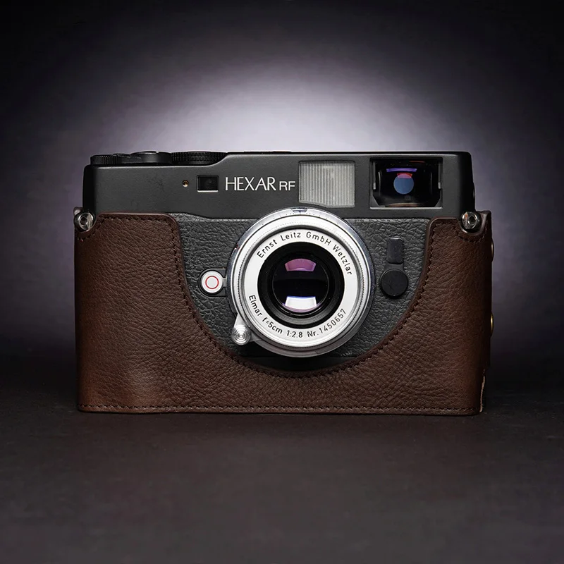 

Design for KONICA Hexar RF Handmade Genuine Leather Camera Half Case Cover Bag