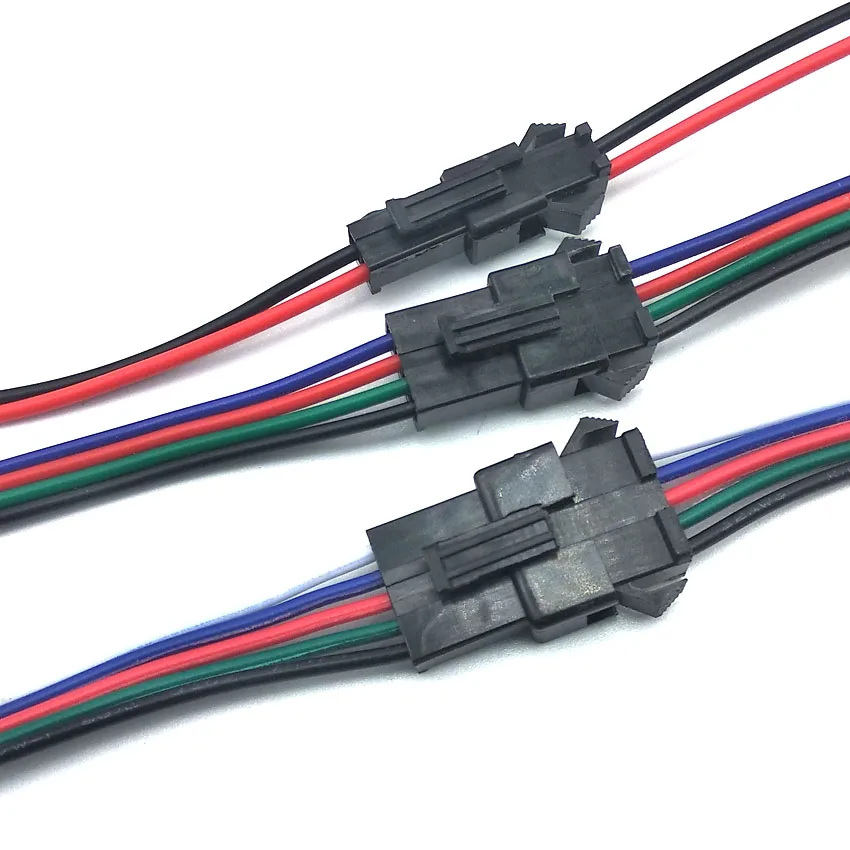 

2 3 4 5 6 Pin LED Strip JST SM Connector Male or Female Adapter Plug JST Connector Terminal with 15CM 22AWG Wire for Light Strip