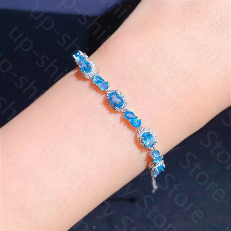 

New Natural Topaz Bracelet 925 Silver Young Style High-quality Light Luxury Gift for Girlfriend and Girlfriend