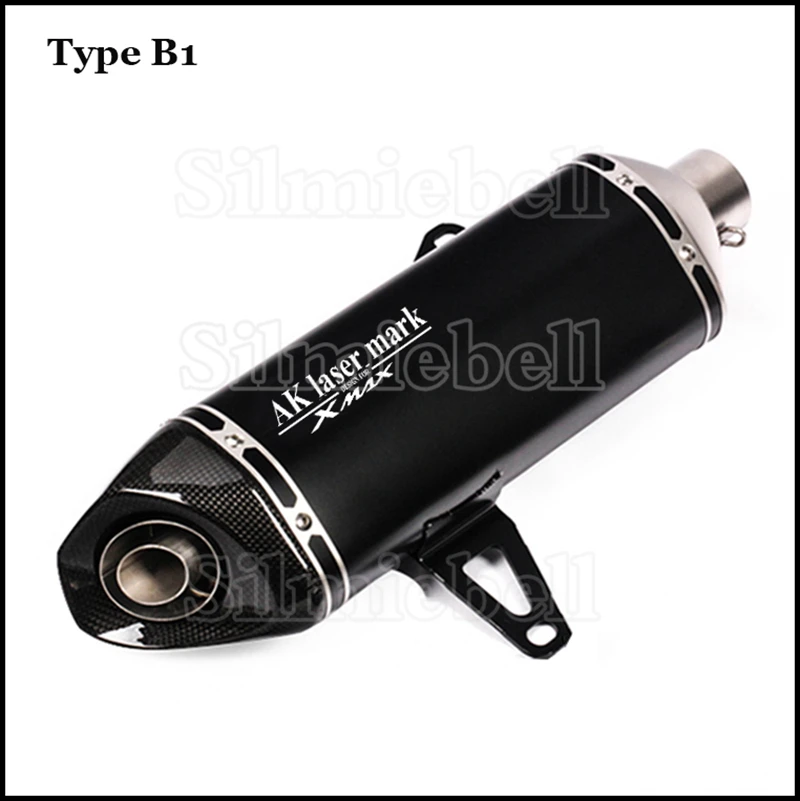 Xmax300 Xmax250 Slip-On Exhaust Pipe Carbon Fiber Muffler Exhaust Pipe For Yamaha XMAX 250 300 400 with DB killer laser AK XMAX