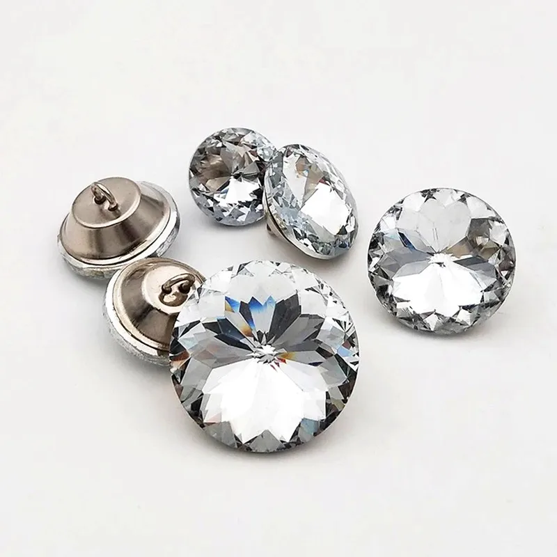 45mm 50pcs 36 Views Redbud Crystal Rhinestone Button Diamond Upholstery Headboard Buttons Home Sofa Bed Wall  Decoration