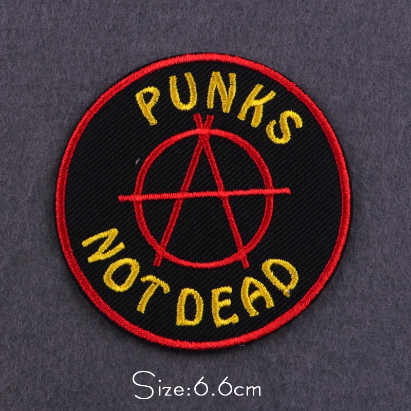 Punk Patch Band Rock Embroidered Patches For Clothing Iron On Patches Applique Embroidery Music Stripe Patch for Clothes Jacket