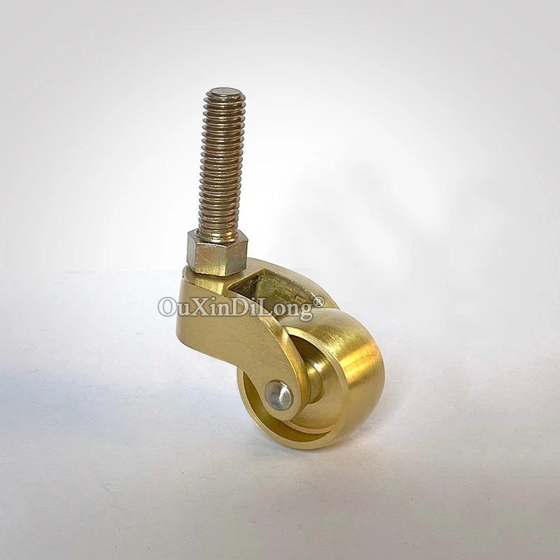 4PCS Brass Furniture Castors Tea Table Chair Sofa Bar Cabinet Leg Feet Wheels Casters Universal Swivel Furniture Rollers Runners