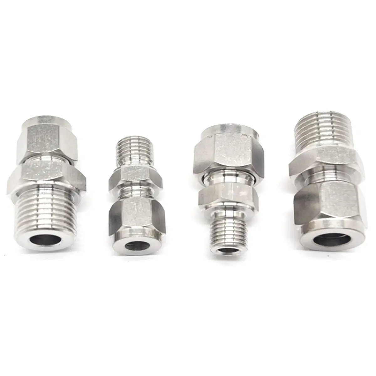 

Fit Tube O/D 6/8/10/12mm To M6/M10/M14/M16 Male 304 Stainless Ferrule Pneumatic Air Compression Fitting Pressure Gauge