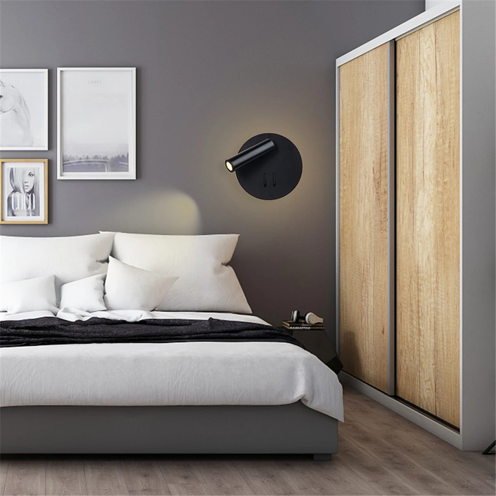 Turnable Wall Lamp With Switch Reading Lamp Bedroom Living Room Wall Lamp Desk Lamp Lighting Fixture view 4