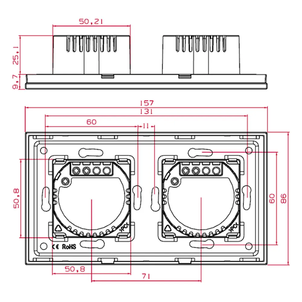 Imagem -05 - Bingoelec Padrão da ue Vida Inteligente Gang Maneira com Gang Vias Interruptor Wi-fi Painel de Vidro Toque Interruptor de Luz para a Casa do Google Alexa