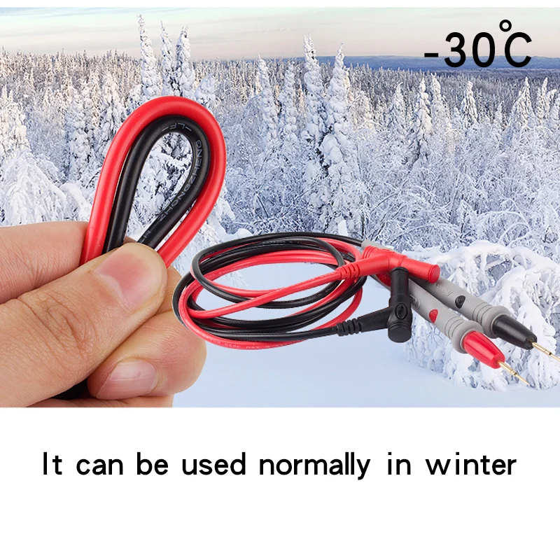 1 Pair 1000V 20A Silicone Digital Thin Tip Needle Multimeter Multi Meter Test Lead Probe Wire Pen Cable Multimeter Tester