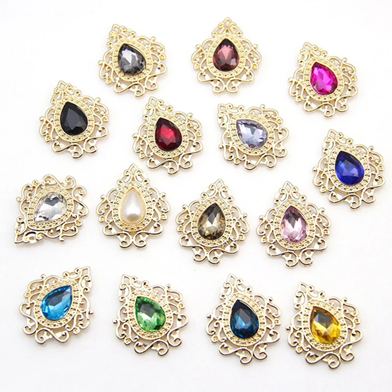 

New 10 pcs/set style peacock drop crystal sewing accessories decoration holiday wedding DIY handmade diamond fashion design
