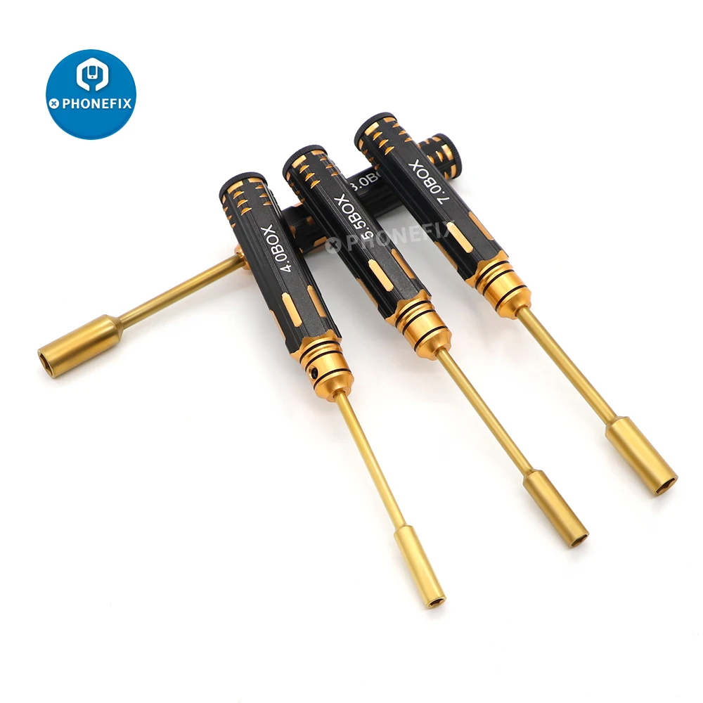 Hex chave de fenda 4 em 1 cabeça hexágono 4.0 5.5 7.0 8.0mm hex parafuso driver ferramentas conjunto soquete chaves de fenda para fpv helicóptero carro barco