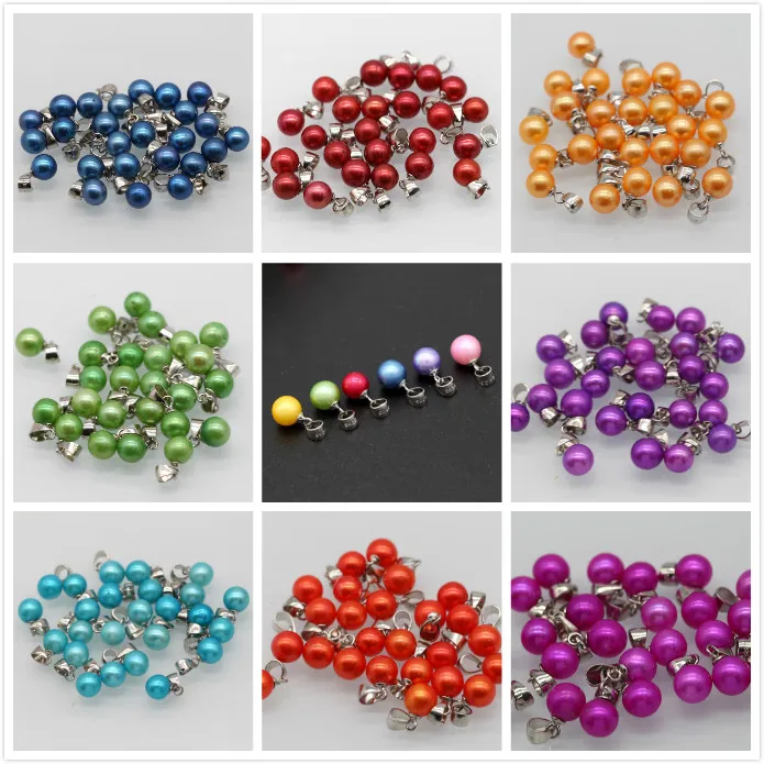 

20 Pcs/Lot Pearl Pendants for Women 6-8MM Round Pearl Pendant Jewelry 925 Sterling Jewelry XK4