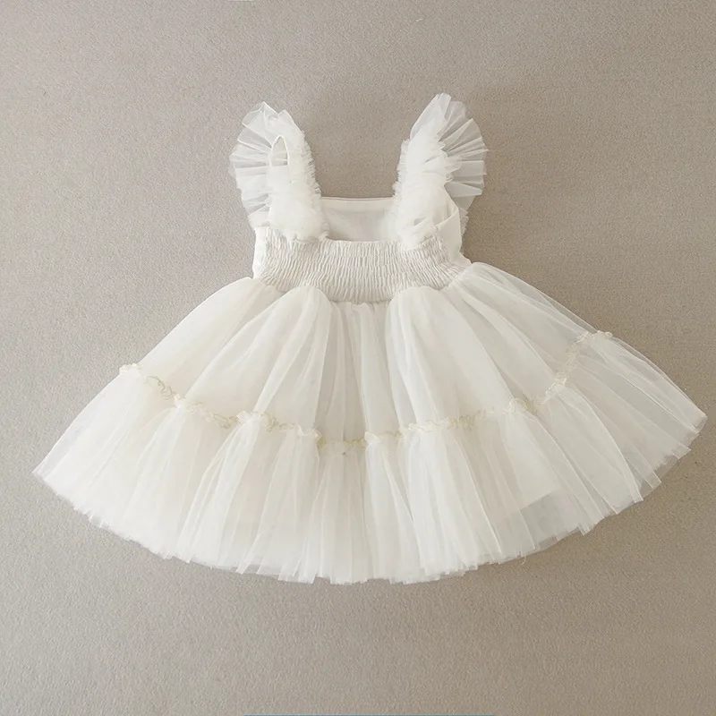 HETISO New Baby Girl Baptism Dresses Toddler Christening Gowns Children\'s Clothes Summer Birthday Wedding Dress for Newborn 3-24