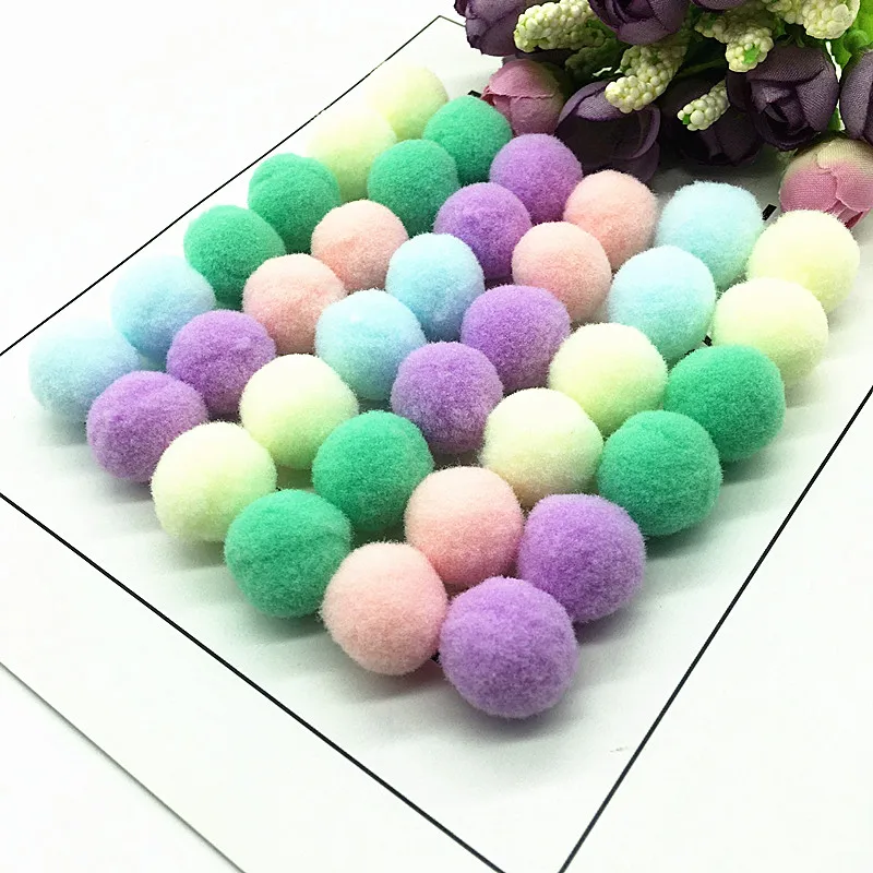 Pompom 8/10/15/20/25/30mm Plush Ball for Craft DIY Wedding Home Decoration Garment Sewing on Cloth Accessories Craft Supplies