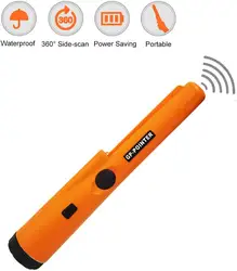 Portable Hand-held Metal Detector 360° Scanning Unearthing Detector Waterproof Pinpointing Probe