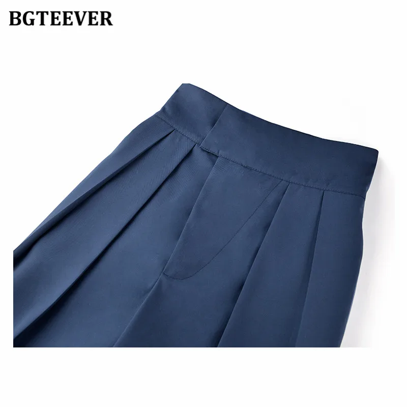 BGTEEVER Elegant High Waist Women Harem Pants Autumn Workwear Loose Female Pants 2020 Office Ladies Trousers