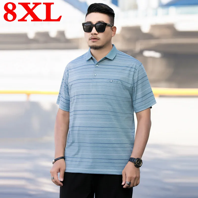 

7XL Plus Size 6XL 8XL 5XL Casual Design Style Brand 95% Cotton Summer POLO shirt Short Sleeves Men Fashion Tops Tees Clothes