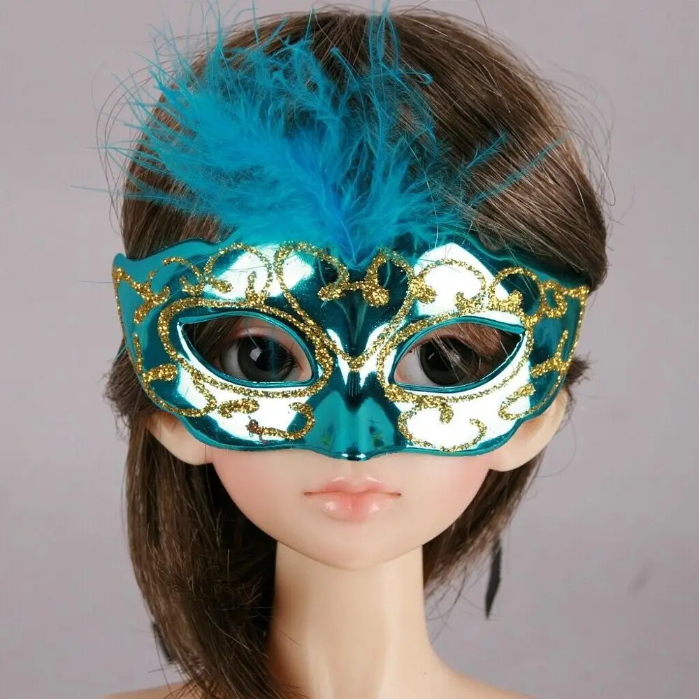 

[wamami] Stylish Blue Fur-Decorated Mask For 1/3 SD17 SD DZ AOD BJD Dollfie