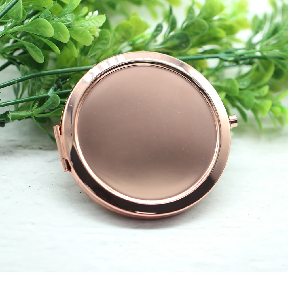 5pcs 58mm Portable Folding Compact Mirror Round Shape Pocket Makeup Mirror Pocket Mirror For Handmade DIY Jewelry Making