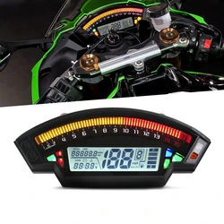 LCD Digital Speedometer 14000RPM 6 Gear 199km/h  Motorcycle Odometer For Kawasaki ZX10R 11-2016 1,2,4 Cylinders Meter