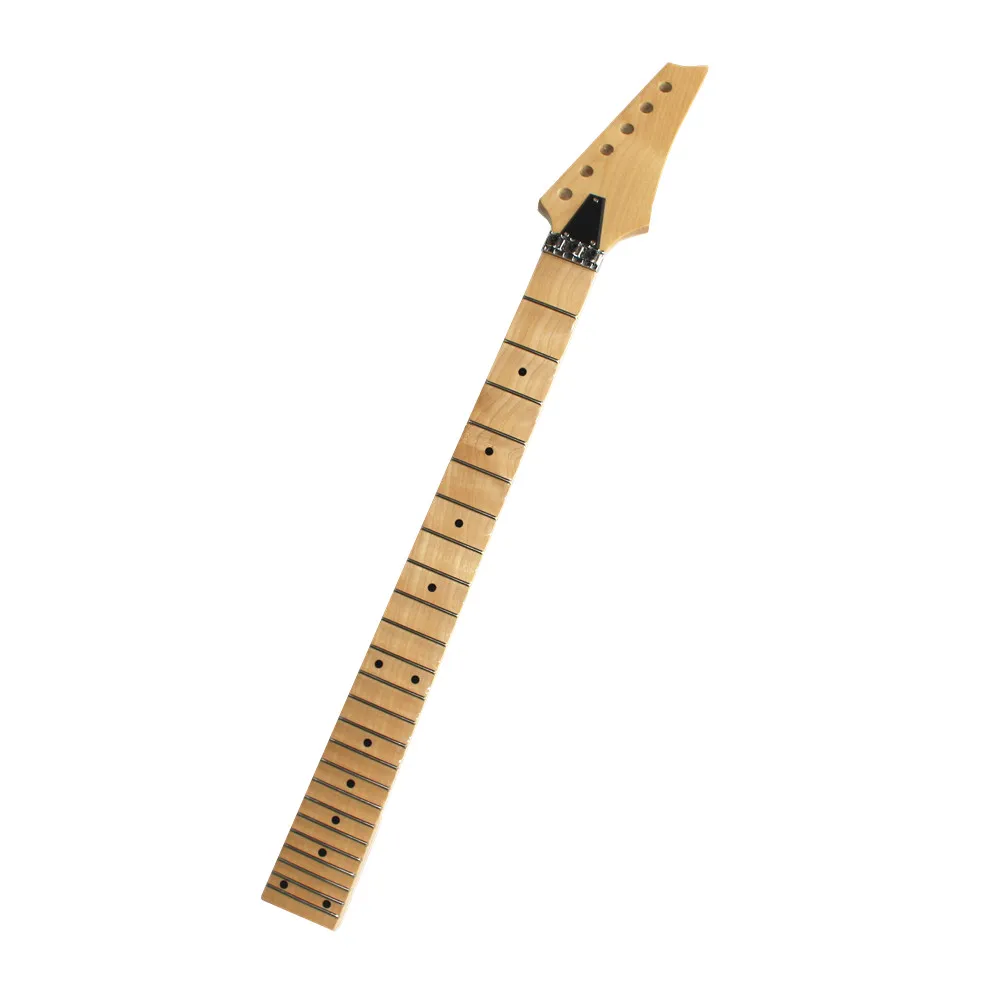 Disado 24 Frets Glossy Paint Maple Electric Guitar Neck Maple Scallop Fingerboard Inlay Dots Guita Accessories Parts