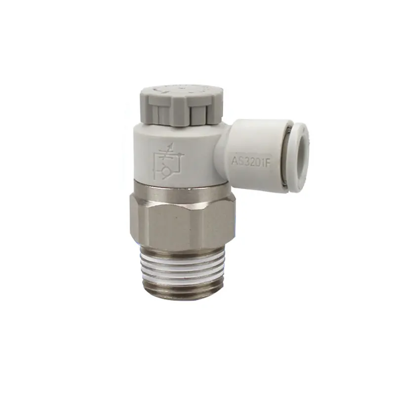 Flow Control Valve Self-lock Speed Controller AS1201F-M5-04A Pnuemaitc PU air Hose Fittings AS2201F-01-2-06SA/08SA Connector