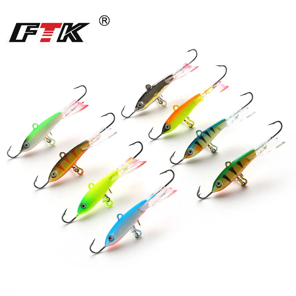 FISH KING Winter Ice Fishing Lure 3D Eyes 6.7cm/12g Colorful Winter Bait Balancer Hard Lure Jigging Bass Pike Wobbler Bait