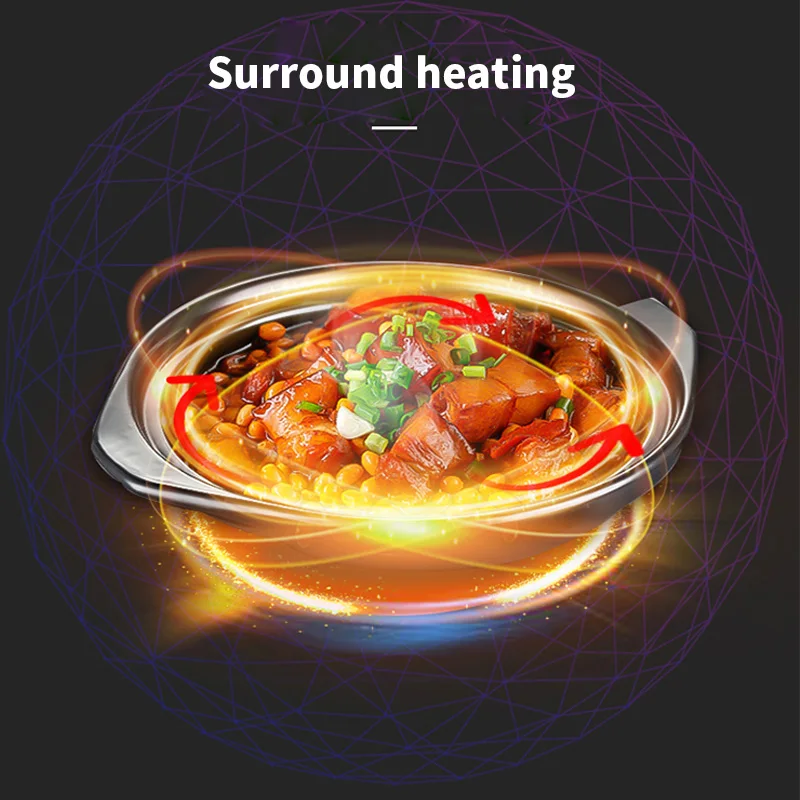 Cuiseur automatique de riz à 10 trous, cuiseur commercial intelligent, vitesse poreuse, four électrique chaud à une couche et deux rangées